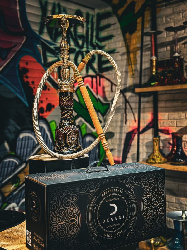 DEŞARJ Neoclassic Brass Nargile Takımı 8 DEŞARJ Neoclassic Brass Nargile Takımı - Görsel 3